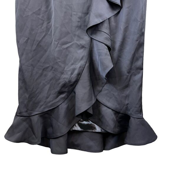 NWT City Chic Navy Blue Hypnotize Off the Shoulder Satin Maxi Dress US 12W - Picture 4 of 10